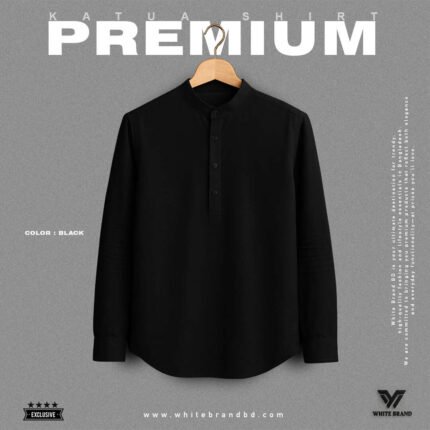 Men's Oxford Cotton Katua (Black)