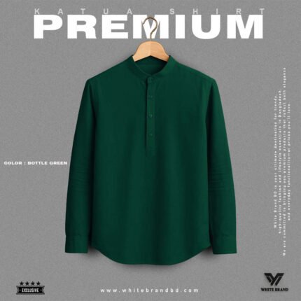 Men's Oxford Cotton Katua (Bottle Green)