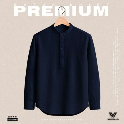 Men's Oxford Cotton Katua (Navy Blue)