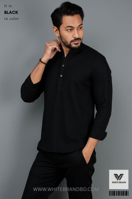 Men's Oxford Cotton Katua (Black) (Copy)