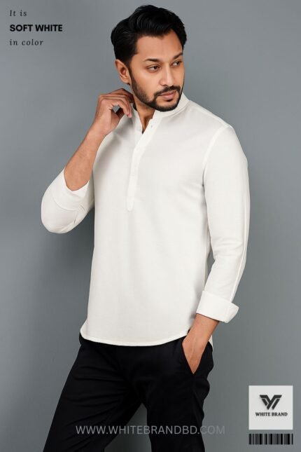 Men's Oxford Cotton Katua (White)
